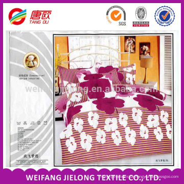 2017latest designs 3d printed cotton bedding set with full sizes for differenat market